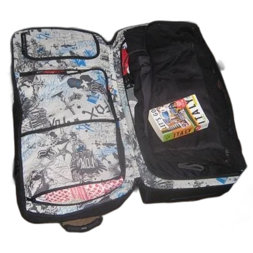 suitcase, colorful, pattern, inside transparent PNG cut-out