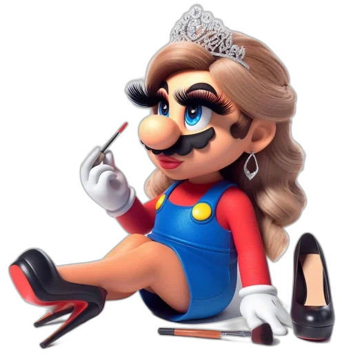 crown, shoes, dress, face transparent PNG cut-out