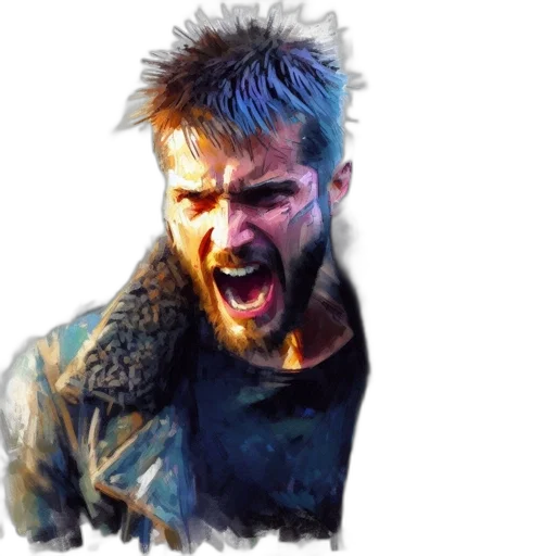 jacket, face, weapon, concept art transparent PNG cut-out