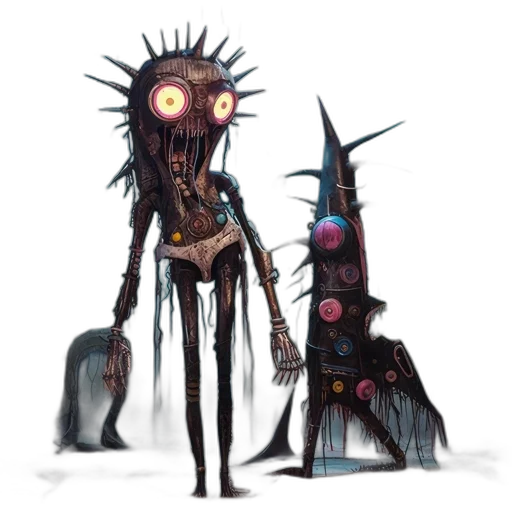 creature, staff, robot, concept art transparent PNG cut-out