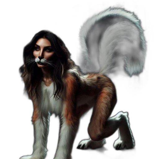 creature, animal, staff, mask transparent PNG cut-out