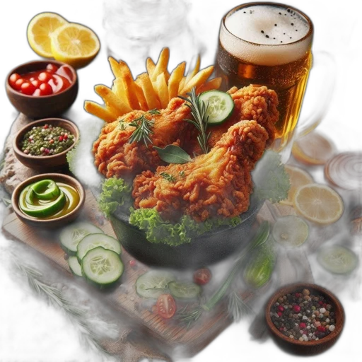 food, photorealistic, 3d render, concept art transparent PNG cut-out
