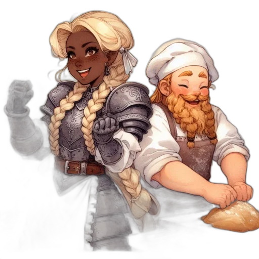 fantasy art, concept art, watercolor, pixel art transparent PNG cut-out