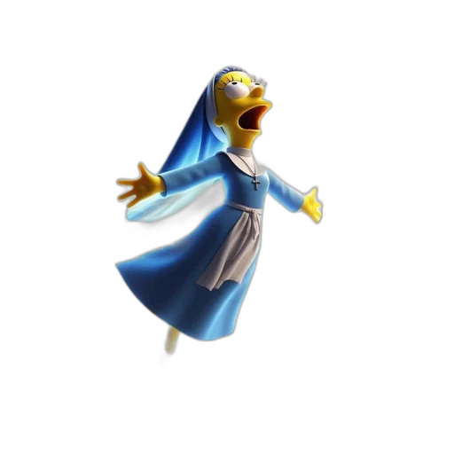 dress, staff, creature, robot transparent PNG cut-out