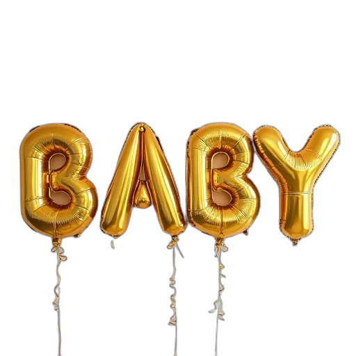 gold, foil, letter, balloons transparent PNG cut-out