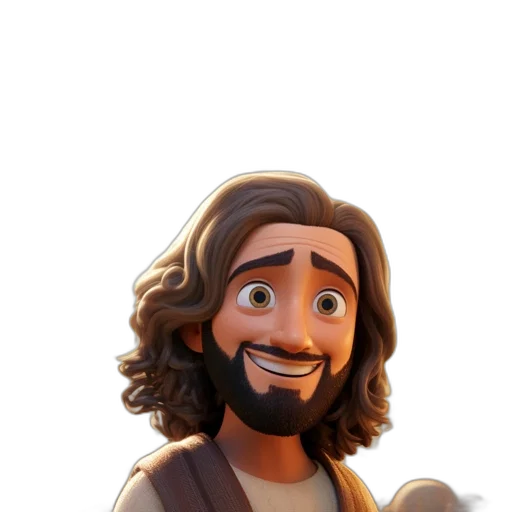 face, staff, cartoon, 3d render transparent PNG cut-out