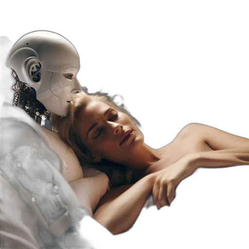 robot, concept art, photorealistic, outer space transparent PNG cut-out