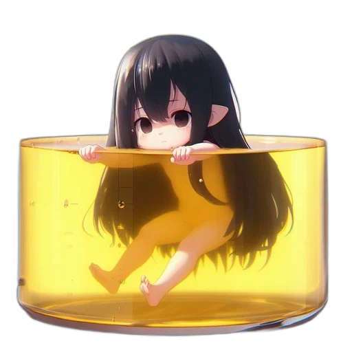 creature, bottle, hair, dragon transparent PNG cut-out