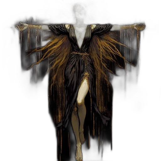dress, jacket, creature, concept art transparent PNG cut-out