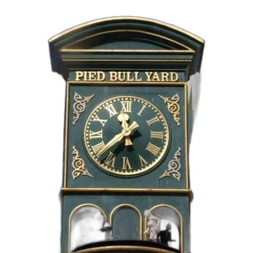 3d render, green, clock, tower transparent PNG cut-out