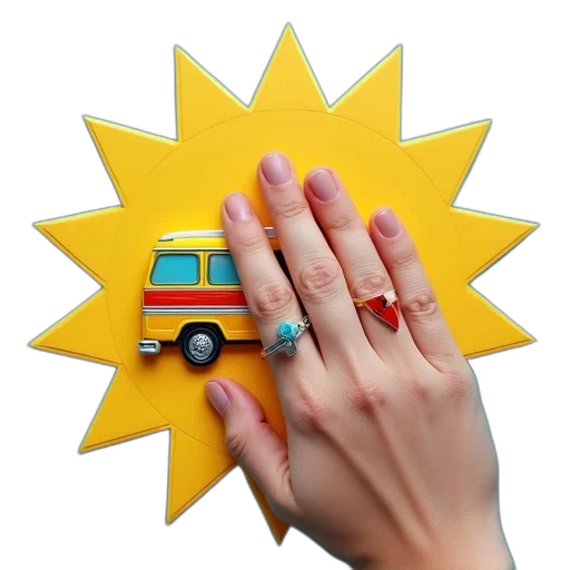 jewelry, car, 3d render, photorealistic transparent PNG cut-out