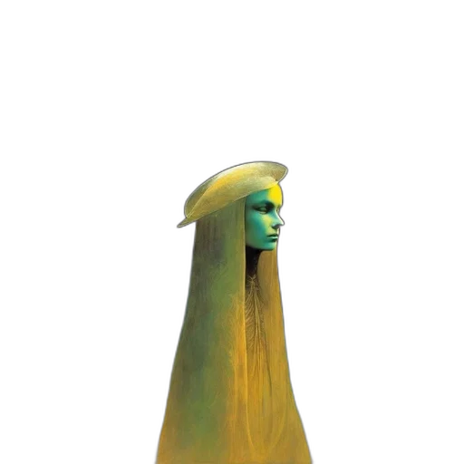 hair, hat, staff, bottle transparent PNG cut-out