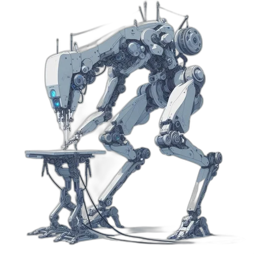 robot, weapon, concept art, cyberpunk transparent PNG cut-out