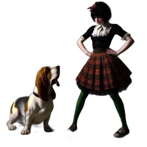 animal, dress, creature, staff transparent PNG cut-out