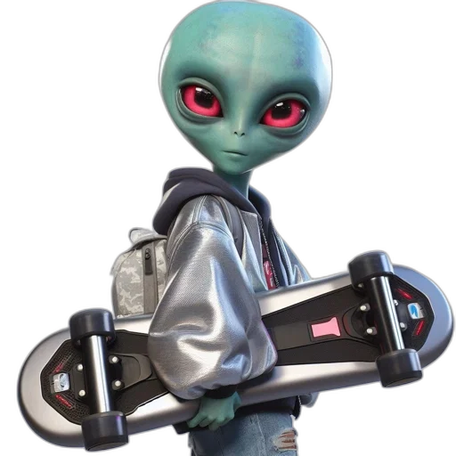 robot, staff, jacket, creature transparent PNG cut-out