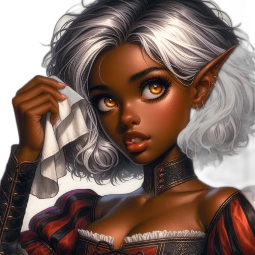 face, fantasy art, concept art, photorealistic transparent PNG cut-out