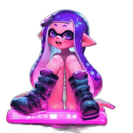 dress, weapon, vaporwave, concept art transparent PNG cut-out
