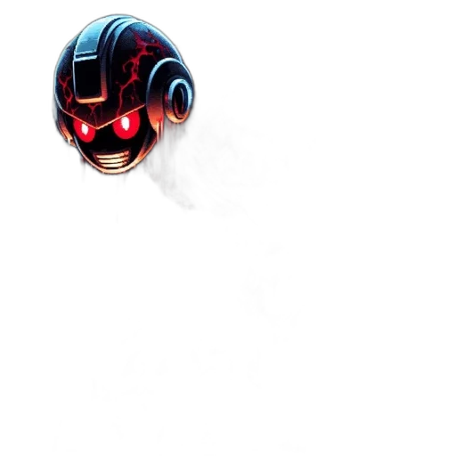 robot, mask, weapon, creature transparent PNG cut-out