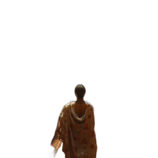 dress, jacket, staff, mask transparent PNG cut-out