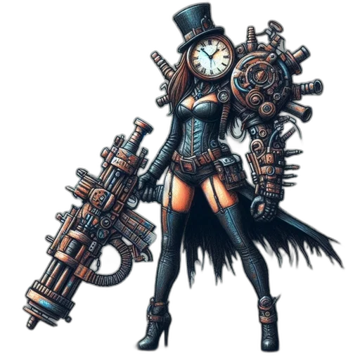 staff, robot, weapon, concept art transparent PNG cut-out