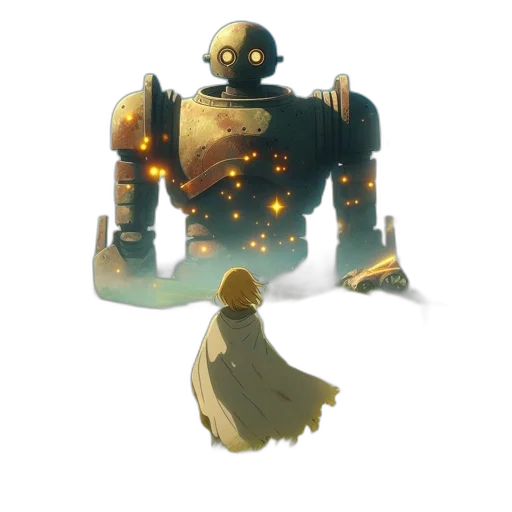 robot, staff, creature, mask transparent PNG cut-out