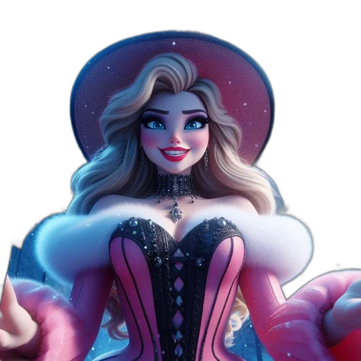 dress, crown, face, jacket transparent PNG cut-out