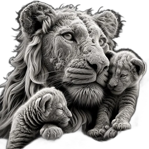 animal, jewelry, crown, pencil sketch transparent PNG cut-out