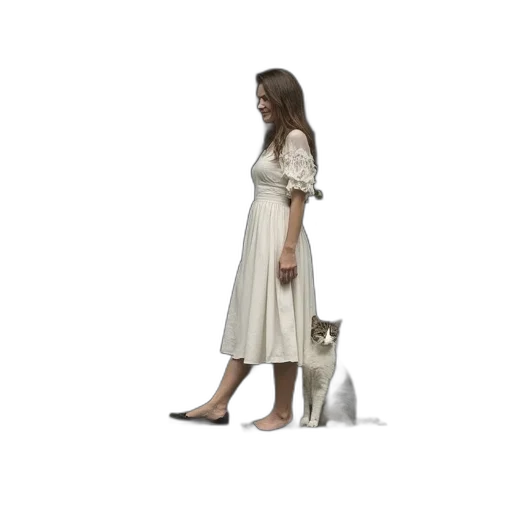 dress, staff, animal, concept art transparent PNG cut-out