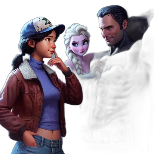 jacket, face, concept art, comic book art transparent PNG cut-out