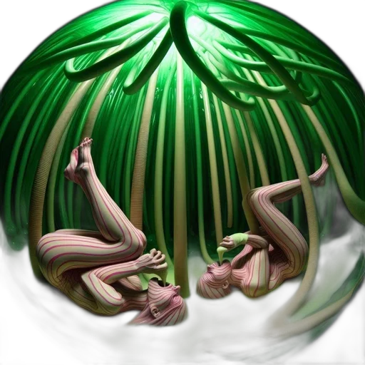 hair, umbrella, creature, tree transparent PNG cut-out