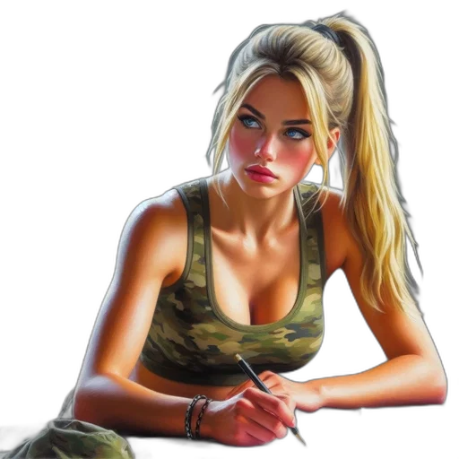 dress, face, jewelry, weapon transparent PNG cut-out