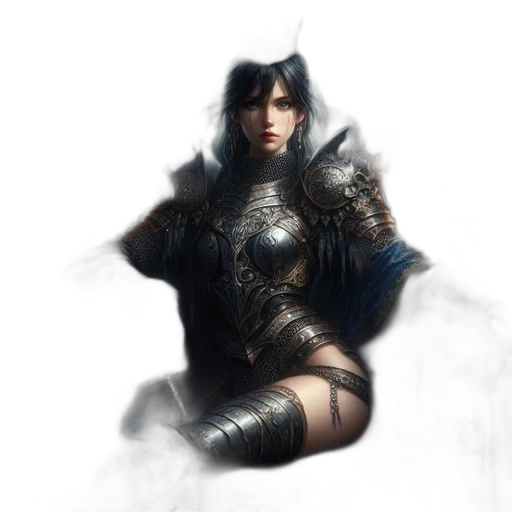 sword, weapon, dress, fantasy art transparent PNG cut-out