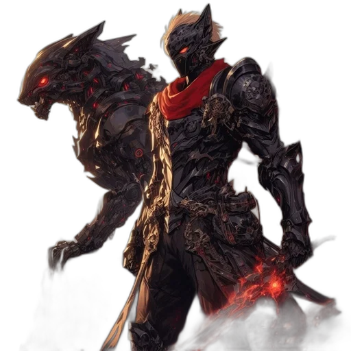 dragon, mask, sword, weapon transparent PNG cut-out
