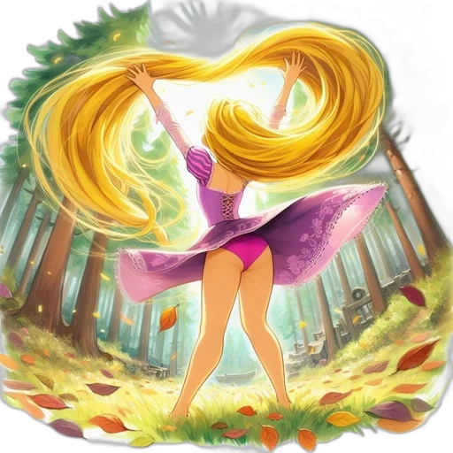hair, dress, fantasy art, concept art transparent PNG cut-out
