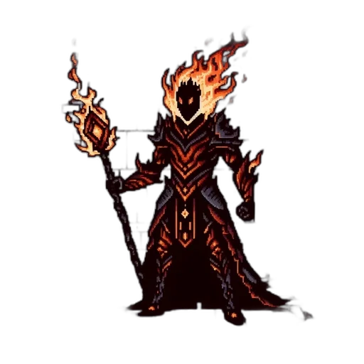staff, mask, fantasy art, pixel art transparent PNG cut-out