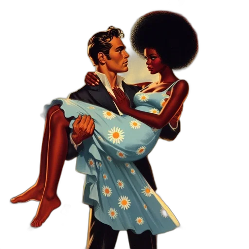 dress, umbrella, jacket, comic book art transparent PNG cut-out
