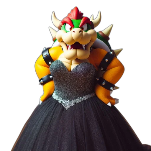 dress, crown, dragon, 3d render transparent PNG cut-out