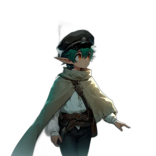 staff, sword, hat, jacket transparent PNG cut-out