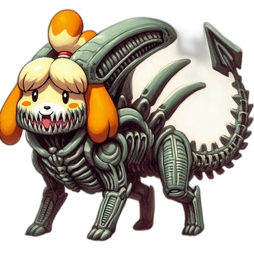 creature, animal, dragon, staff transparent PNG cut-out