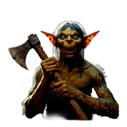 staff, creature, weapon, face transparent PNG cut-out