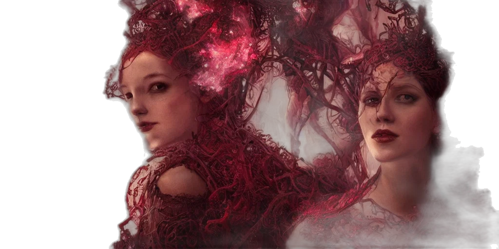 dress, dragon, hair, creature transparent PNG cut-out