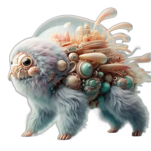 creature, dragon, animal, staff transparent PNG cut-out