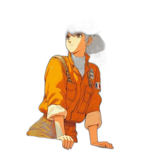 jacket, hat, staff, concept art transparent PNG cut-out