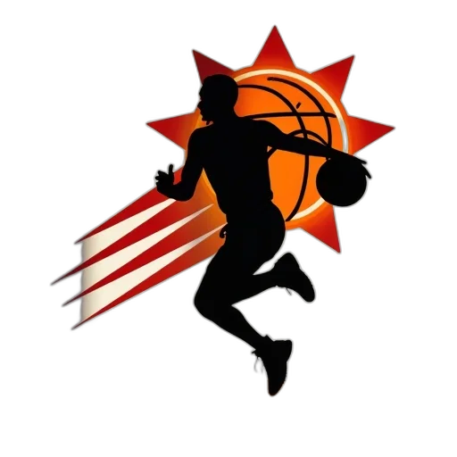 silhouette, person, holding, basketball transparent PNG cut-out