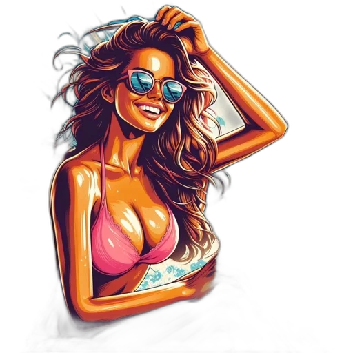 jewelry, face, cartoon, photorealistic transparent PNG cut-out