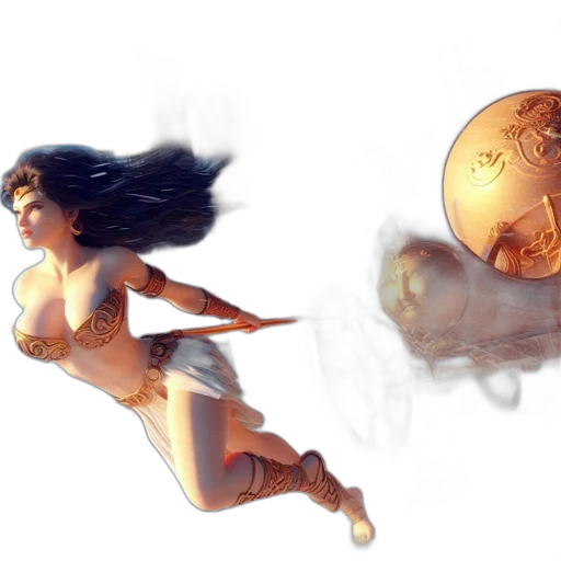 concept art, fantasy art, comic book art, 3d render transparent PNG cut-out