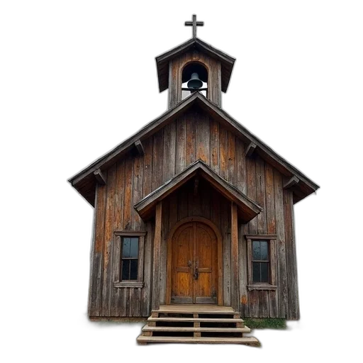 building, 3d render, rustic, wooden transparent PNG cut-out