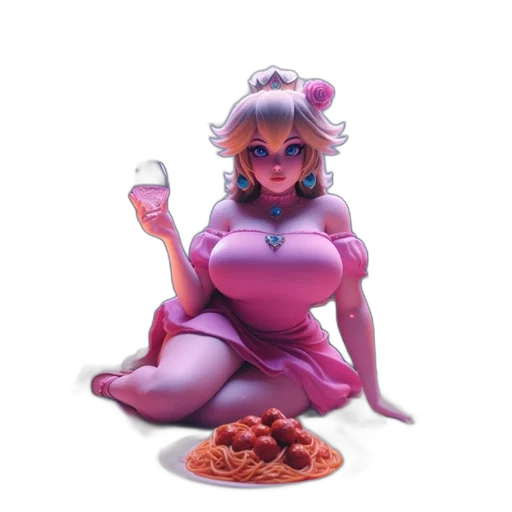 food, dress, concept art, 3d render transparent PNG cut-out
