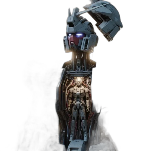 robot, staff, weapon, dress transparent PNG cut-out