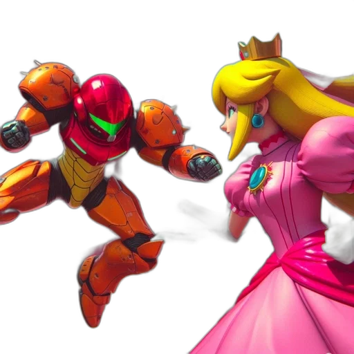 robot, dress, weapon, crown transparent PNG cut-out